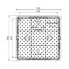 450 x 450 x 42mm B125 EasySeal manhole cover dimensions