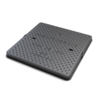 600x600 B125 ductile iron square manhole cover angled view