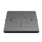 600x600 B125 square manhole cover top view ductile iron
