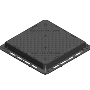 675x675 D400 highways ductile iron double triangular manhole cover