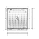 900 x 900 x 75mm Wrekin Safeseal B125 manhole cover dimensions