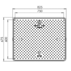 750 x 600 x 50mm B125 EasySeal manhole cover DU018 dimensions