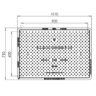 DU032 900 x 600 x 70mm C250 Technical Drawing