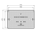 900 x 600 x 50mm B125 EasySeal manhole cover DU033 dimensions