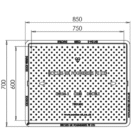 DU038 750 x 600 x 70mm C250 Technical Drawing