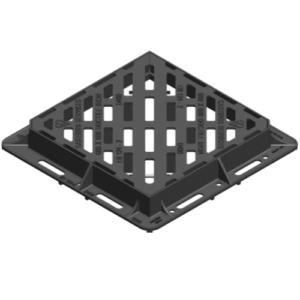 Ductile Iron Gully Grate & Frame – Double Triangular D400 600×600×100mm