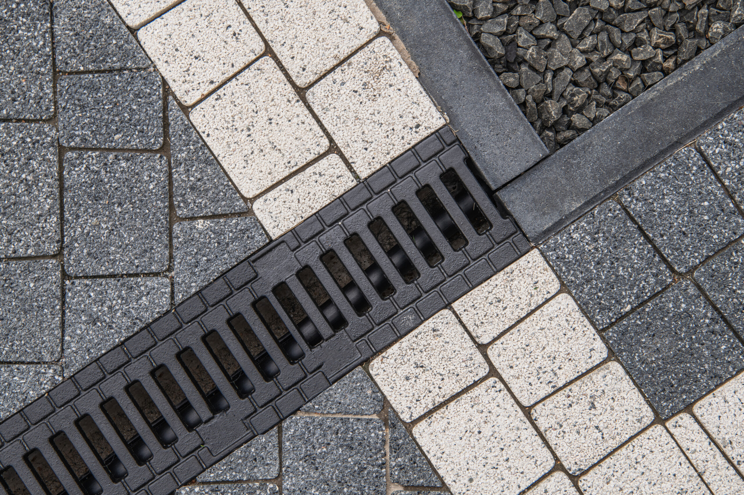 Channel Drain with block paving UK