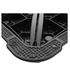 Wrekin Cargo F900 ductile iron manhole cover showing underside frame and flange detail
