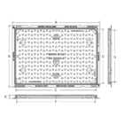 750 x 600 x 40mm Wrekin Safeseal B125 manhole cover dimensions