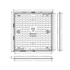 750 x 750 x 50mm Wrekin Safeseal B125 manhole cover dimensions