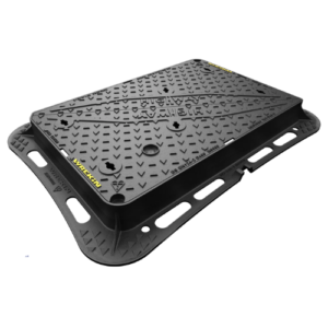 900 x 600mm D400 highway ductile iron manhole cover with rectangular frame